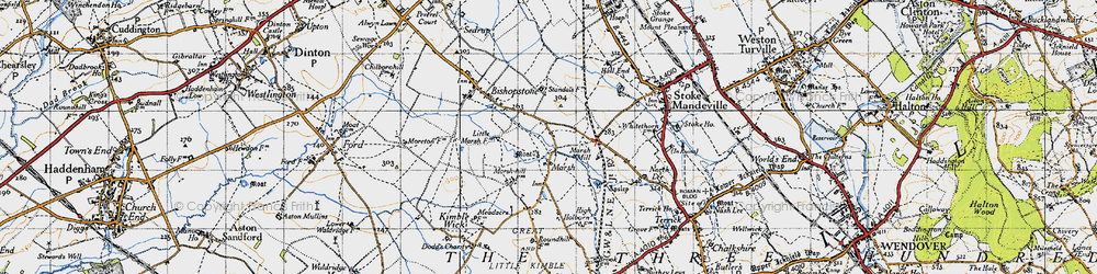 Old map of Marsh in 1946