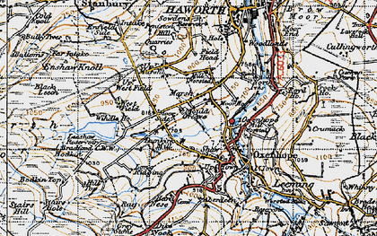 Old map of Black Leech in 1947
