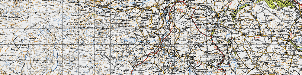 Old map of Black Leech in 1947