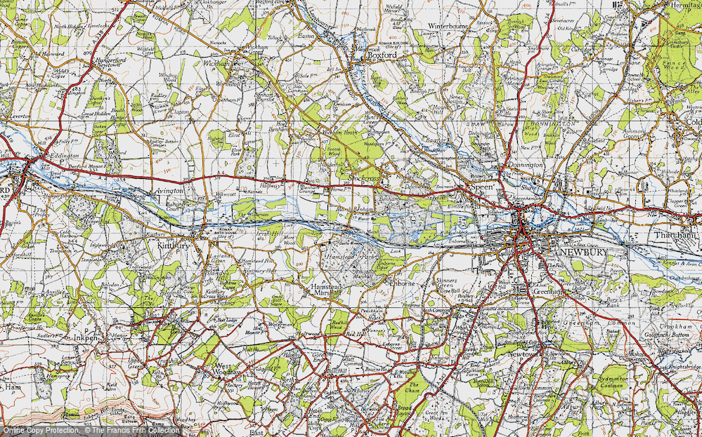 Old Map of Marsh Benham, 1945 in 1945