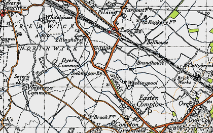 Old map of Marsh Common in 1946