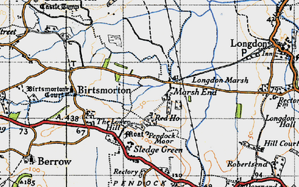 Old map of Marsh End in 1947