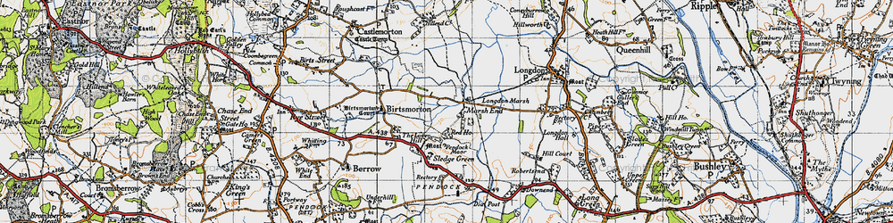 Old map of Marsh End in 1947