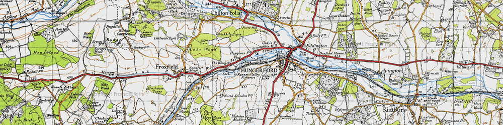 Old map of Marsh Gate in 1945