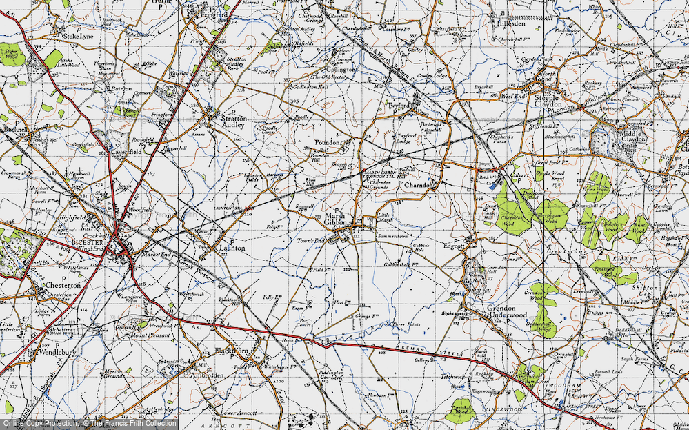 Old Map of Marsh Gibbon, 1946 in 1946