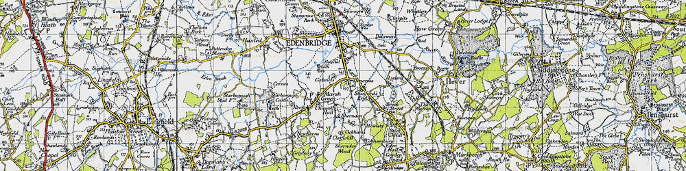 Old map of Den Cross in 1946