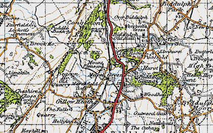 Old map of Marsh Green in 1947