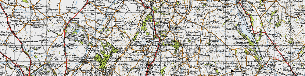 Old map of Marsh Green in 1947