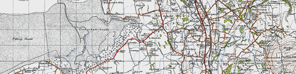 Old map of Braides in 1947
