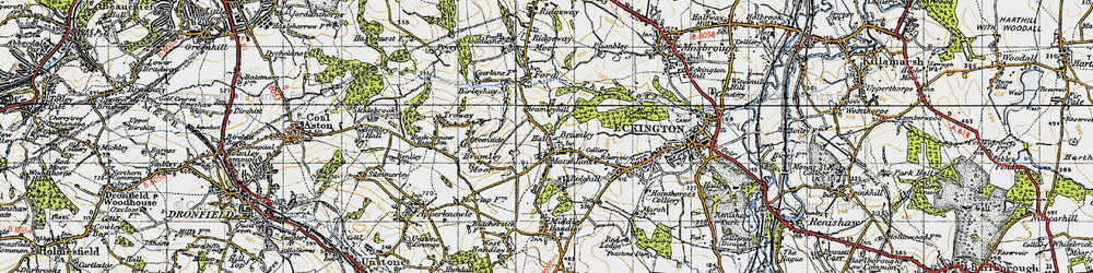 Old map of Marsh Lane in 1947