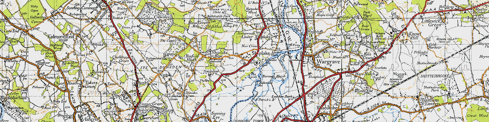 Old map of Marsh Lock in 1947