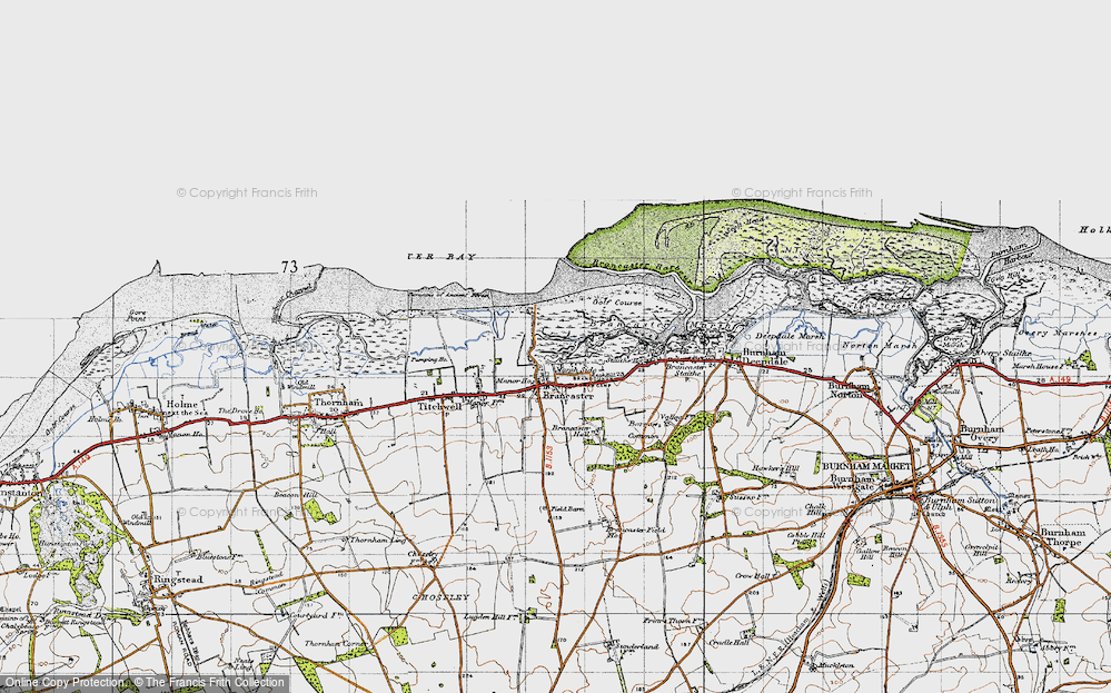 Old Map of Marsh Side, 1946 in 1946