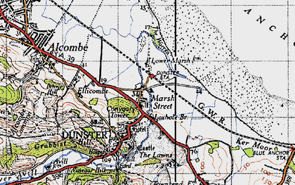 Old map of Blue Anchor Bay in 1946