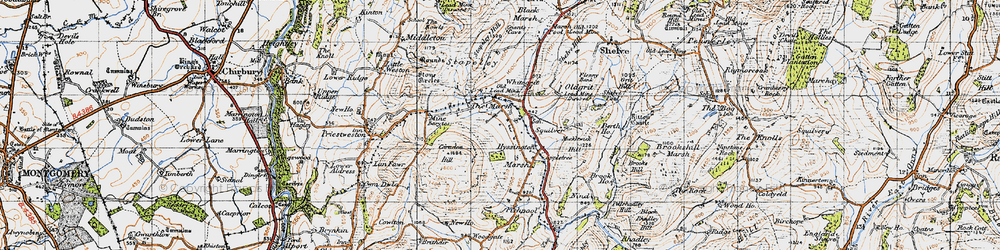 Old map of Marsh, The in 1947