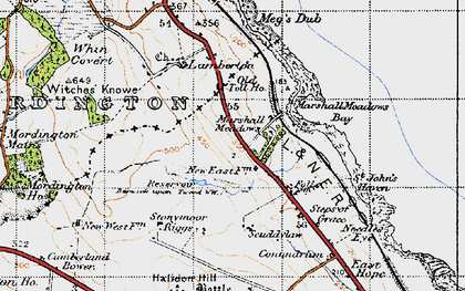 Old map of Marshall Meadows in 1947
