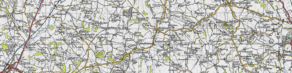 Old map of Marshalsea in 1945