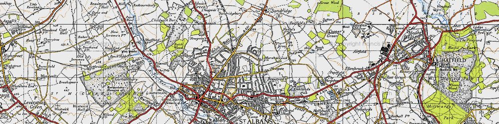 Old map of Marshalswick in 1946