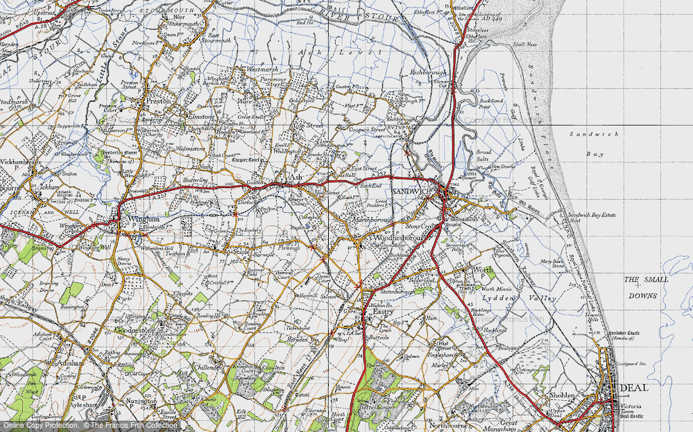 Old Map of Marshborough, 1947 in 1947