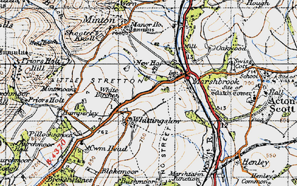 Old map of Marshbrook in 1947