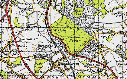 Old map of Marshmoor in 1946