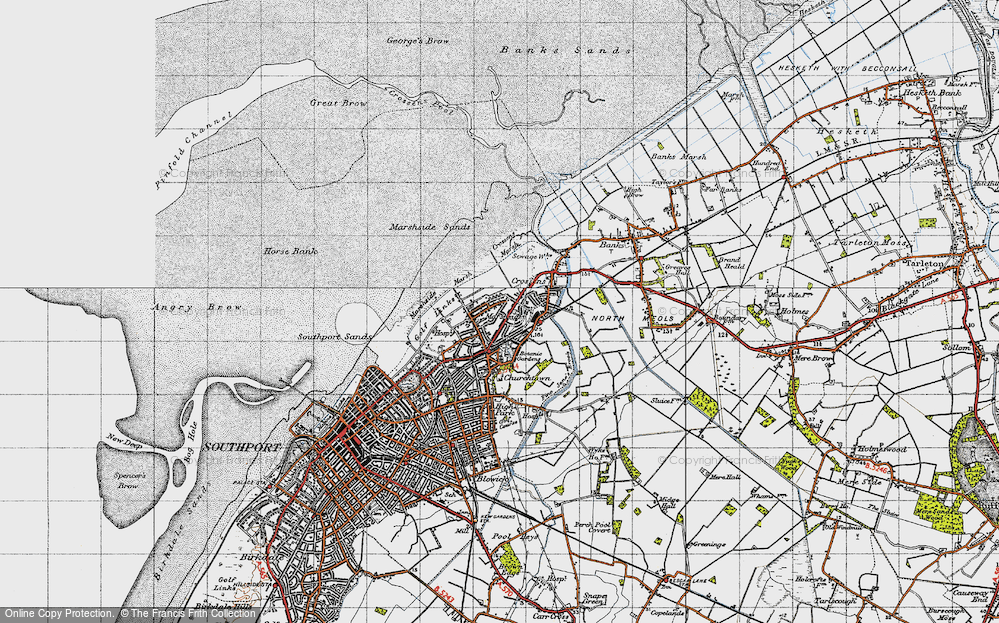 Old Map of Marshside, 1947 in 1947