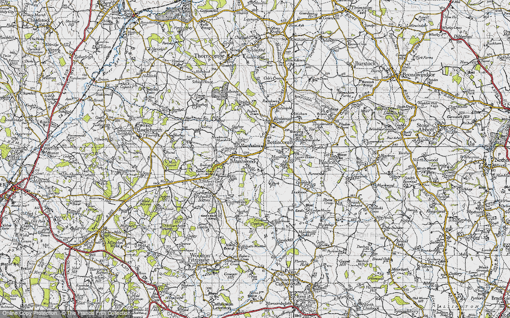 Old Map of Marshwood, 1945 in 1945