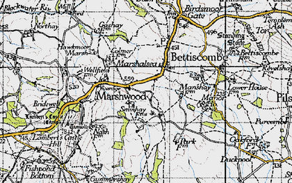 Old map of Marshwood in 1945