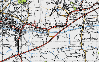 Old map of Marsland Green in 1947