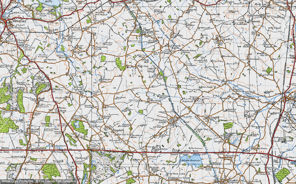 Old Map of Historic Map covering Aquamoor in 1946