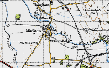 Old map of Marston in 1946
