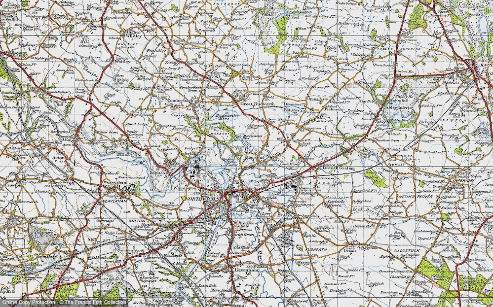 Old Map of Marston, 1947 in 1947