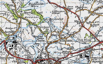 Old map of Marston in 1947