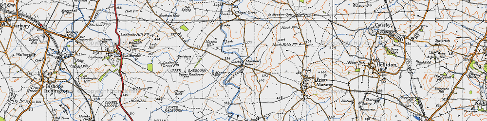 Old map of Marston Doles in 1946