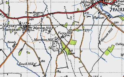 Old map of Marston Hill in 1947
