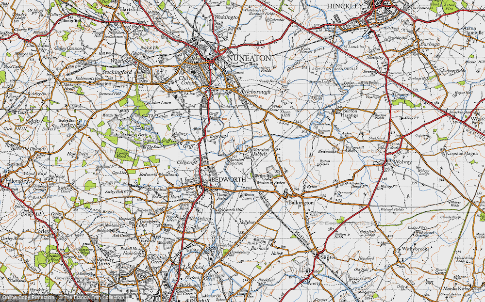Old Map of Marston Jabbett, 1946 in 1946