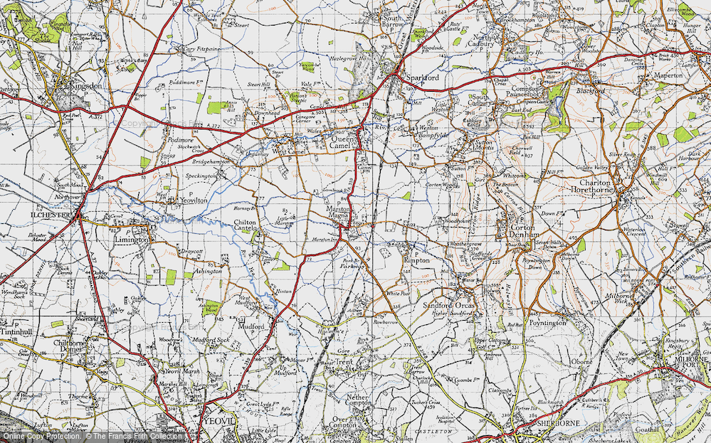 Old Map of Marston Magna, 1945 in 1945