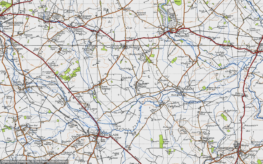 Old Map of Marston Meysey, 1947 in 1947