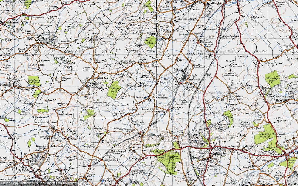 Old Map of Marston Moretaine, 1946 in 1946