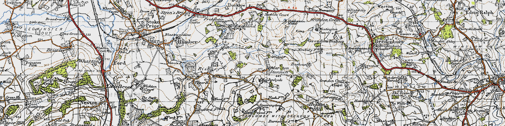 Old map of Marston Stannett in 1947
