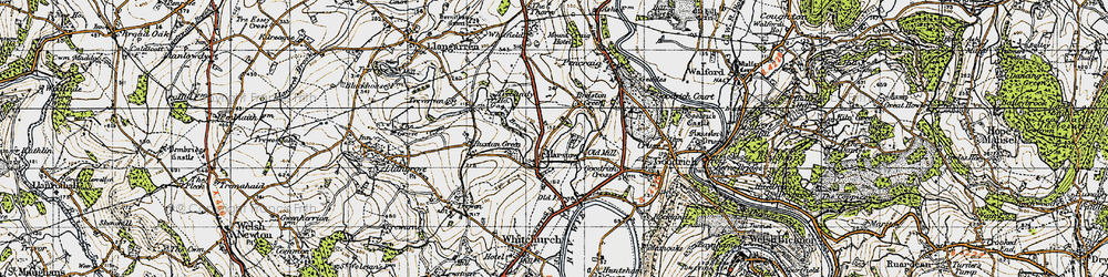 Old map of Marstow in 1947
