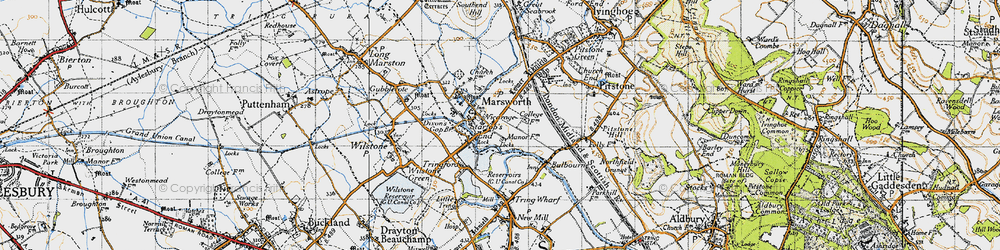 Old map of Marsworth in 1946