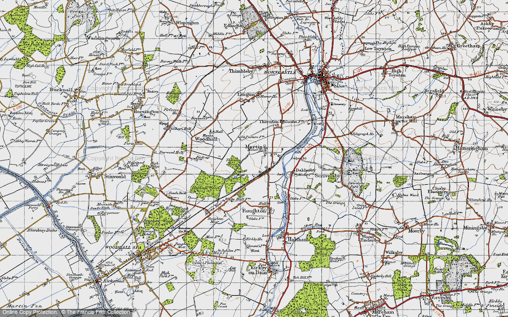 Old Map of Martin, 1946 in 1946