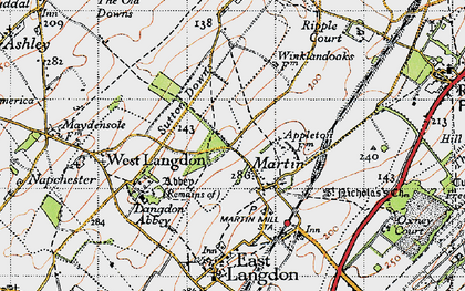 Old map of Appleton Manor in 1947