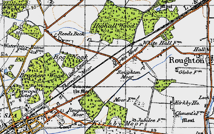 Old map of Martin Moor in 1946