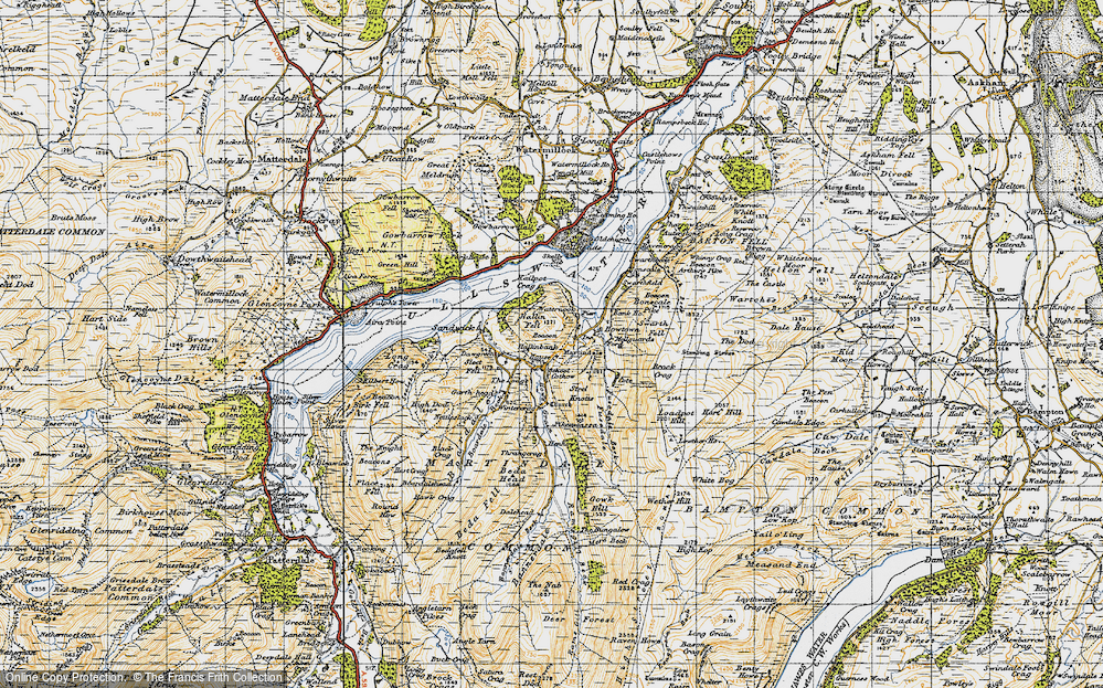 Old Map of Historic Map covering Bungalow, The in 1947