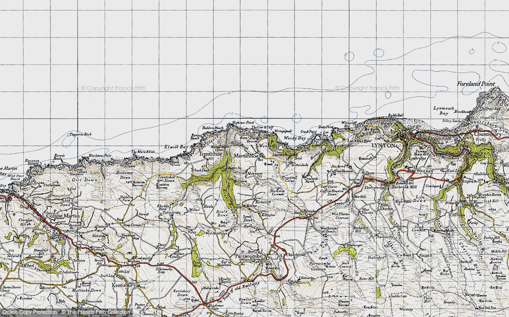 Old Map of Martinhoe, 1946 in 1946