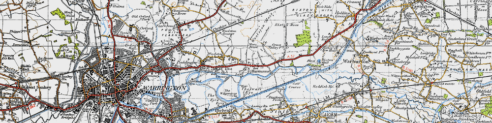 Old map of Martinscroft in 1947