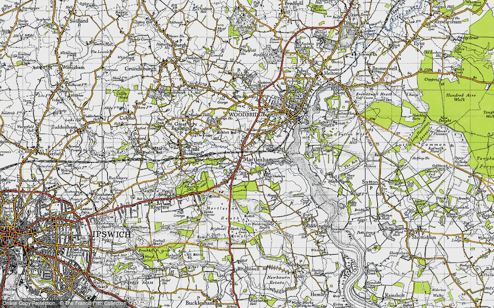 Old Map of Martlesham, 1946 in 1946