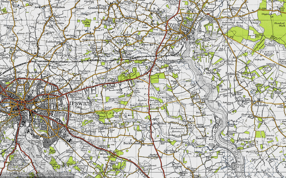 Old Map of Martlesham Heath, 1946 in 1946