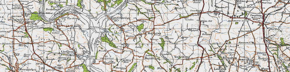 Old map of Bush in 1946